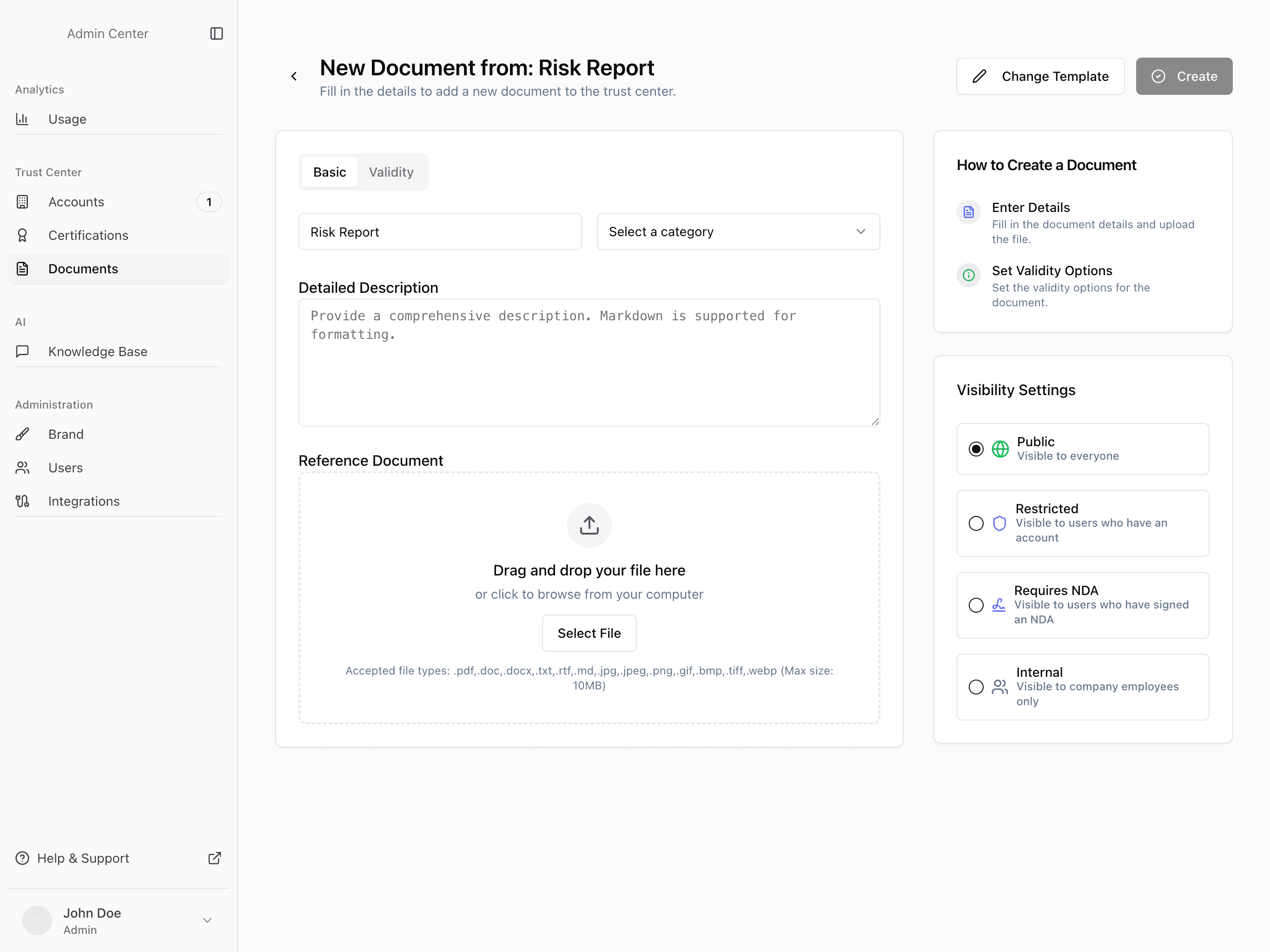 Upload Interface Access