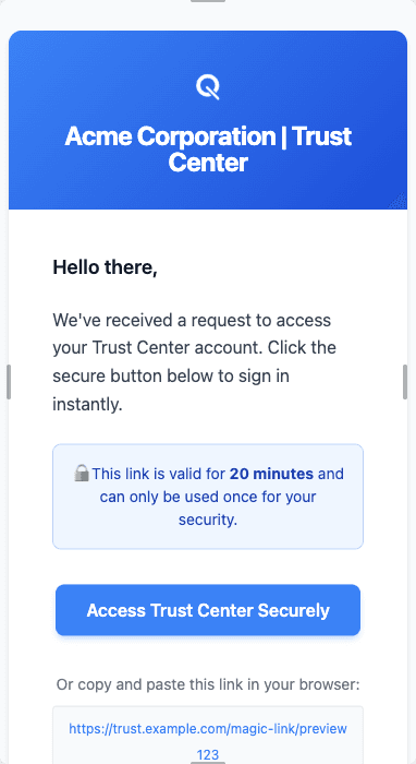 Magic Link Email